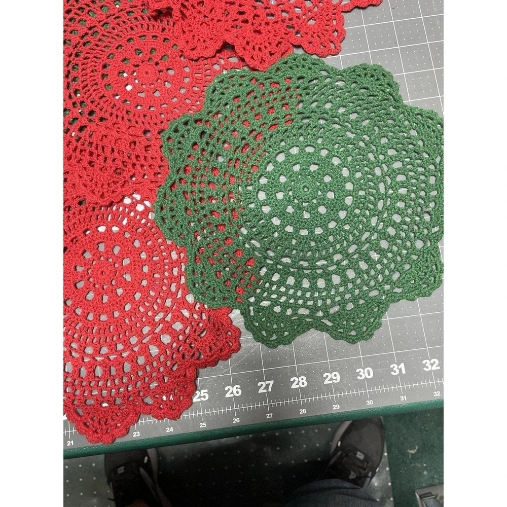 12 Pieces Hand Crochet Lace‎ Doily Cotton Coasters Table Mats